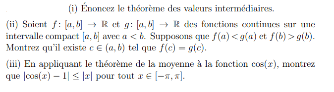 Solved I State The Theorem Of Intermediate Values I Chegg Com