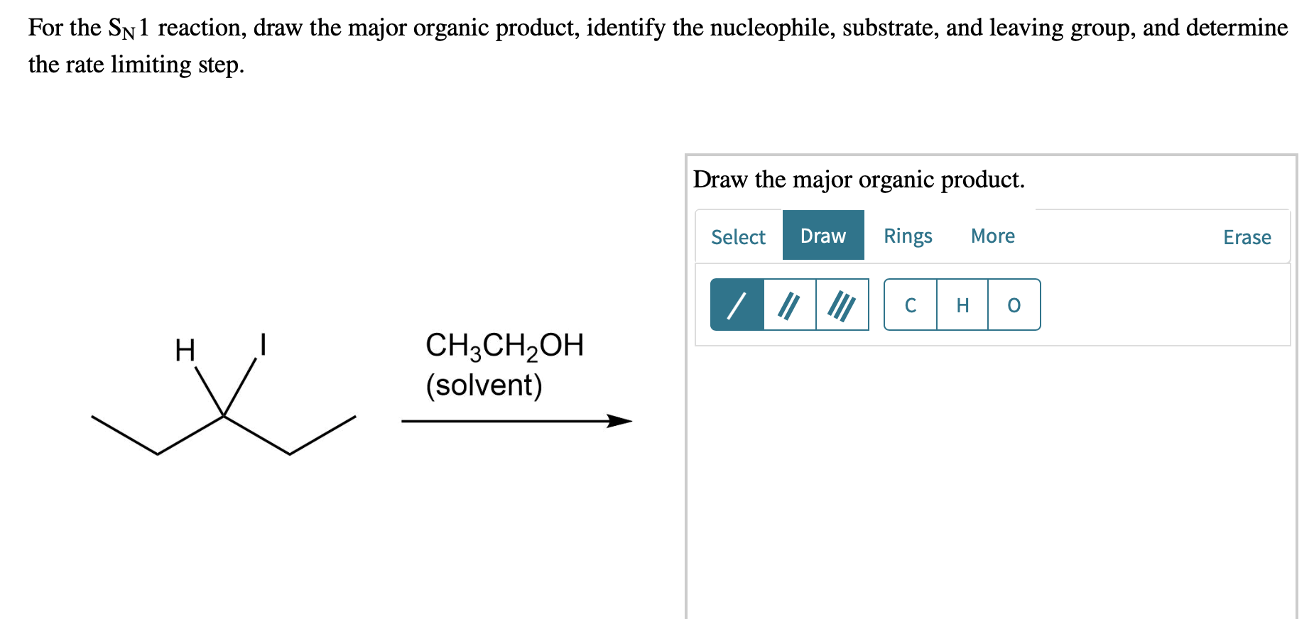 Draw The Major Organic Product Of The Sn1 Reaction