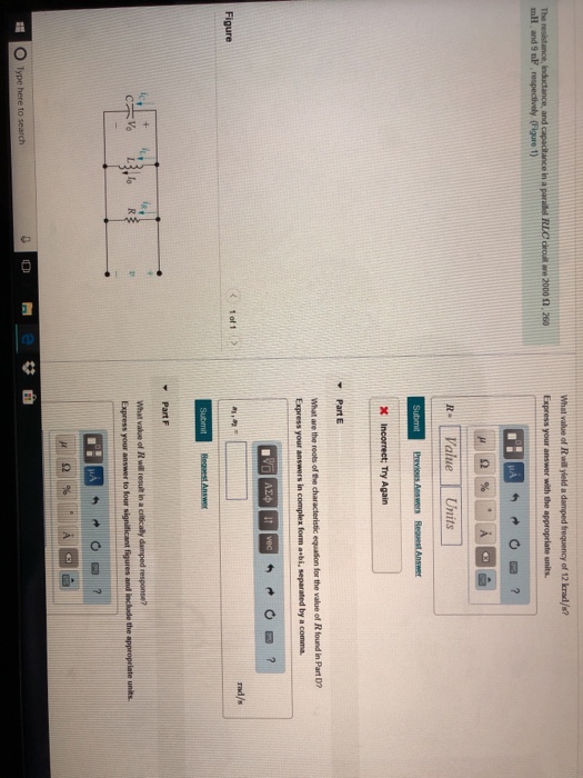 Solved 8.4 the resistance inductance capacitance in parallel