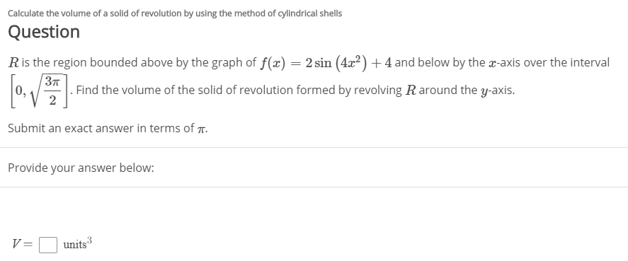 Volume Of Solid Of Revolution Calculator - CALCULATOR GHW