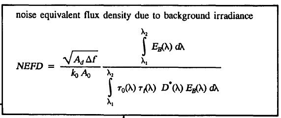 Solved noise equivalent flux density due to background | Chegg.com