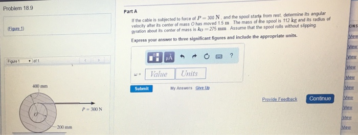 Solved Problem 18.3 The wheel is made from a 4kg thin ring | Chegg.com