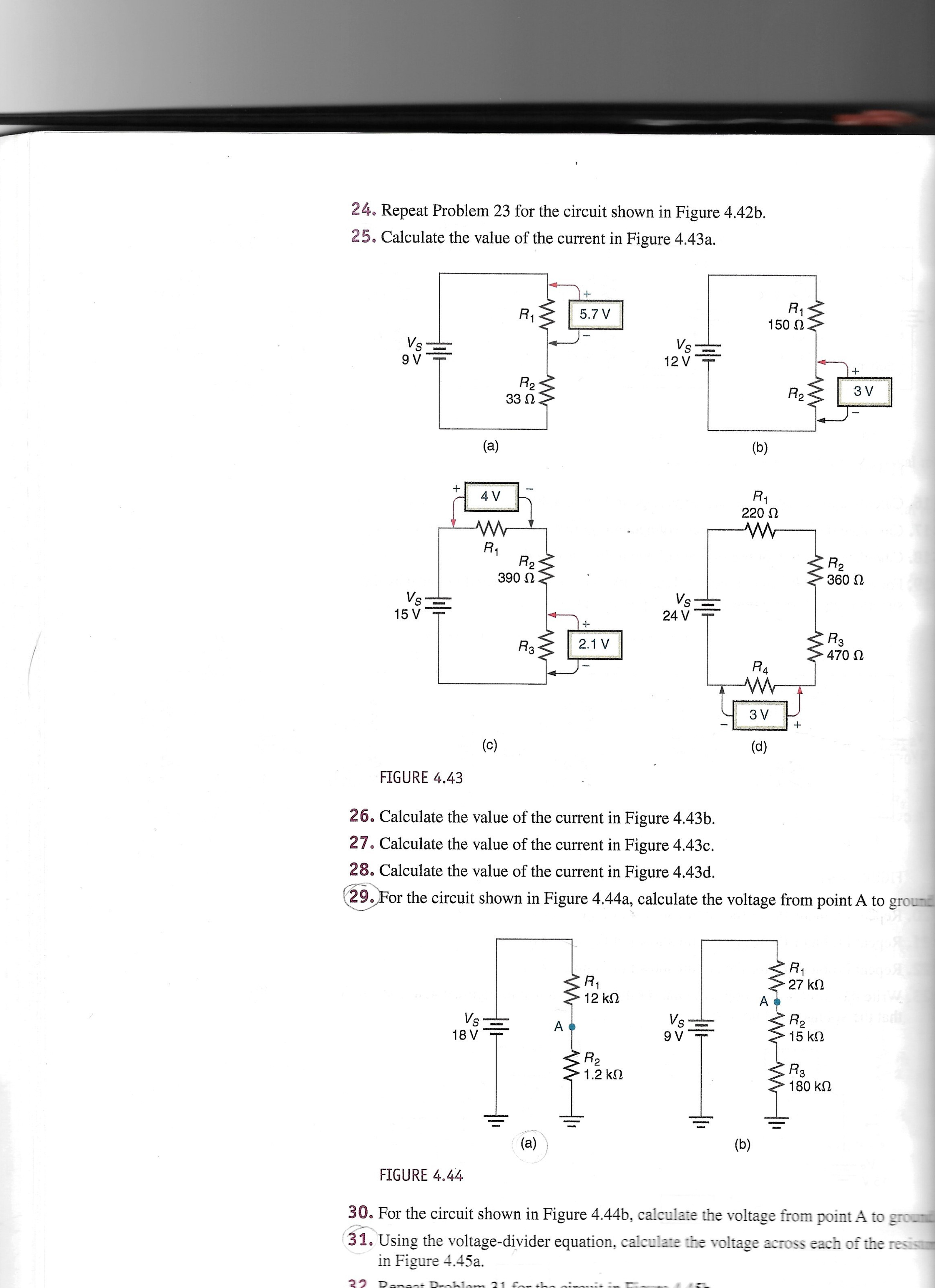 Solved For the circuit shown in Figure 4.44a, ﻿calculate the | Chegg.com