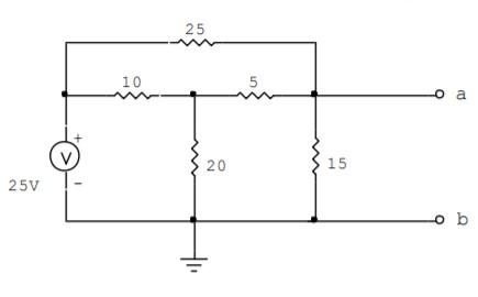 Solved 25 10 5 оа 20 15 25V ob | Chegg.com