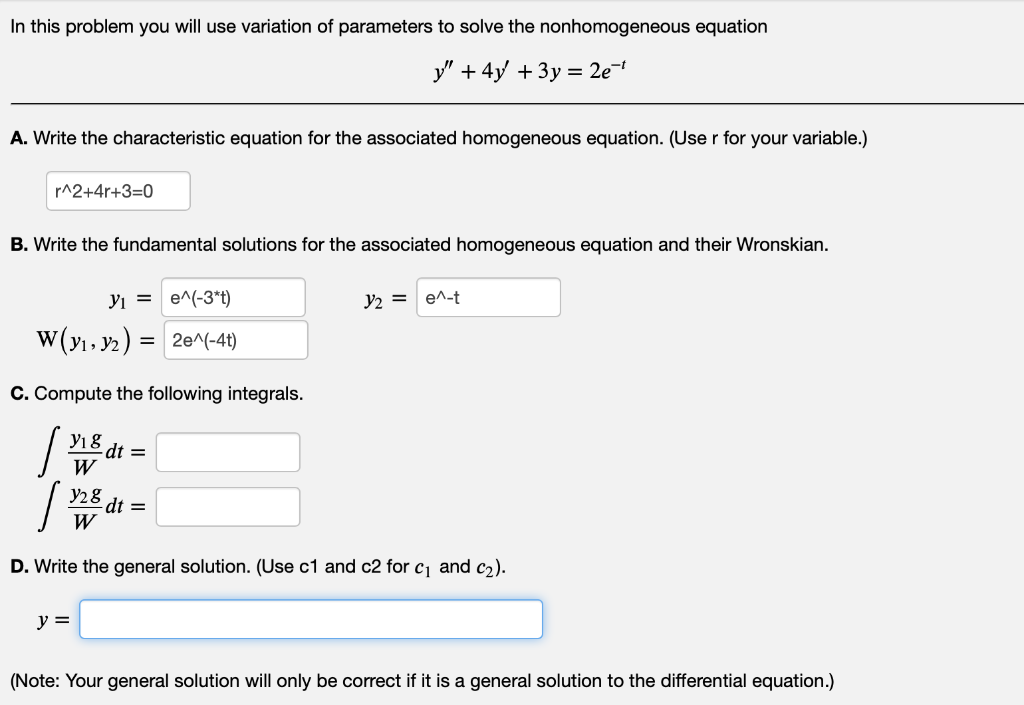 Solved In This Problem You Will Use Variation Of Parameters Chegg solved-in-this-problem-you-will-use-variation-of-parameters-chegg