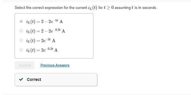 Solved Select the correct expression for the current iz(t) | Chegg.com