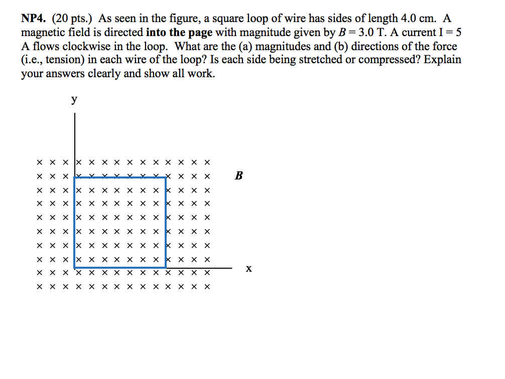 Solved NP4. (20 pts.) As seen in the figure, a square loop | Chegg.com