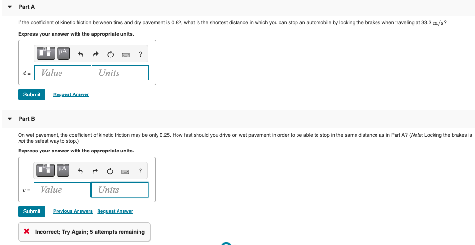 Solved Part A If the coefficient of kinetic friction between | Chegg.com