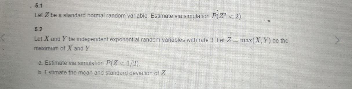 Solved 5.1 Let Z be a standard normal random variable | Chegg.com
