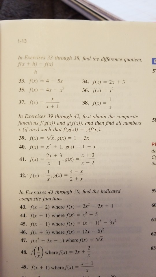 Solved 1-13 In Exercises 33 through 38, find the difference | Chegg.com