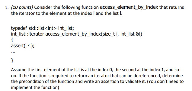Solved 1. (10 points) Consider the following function | Chegg.com