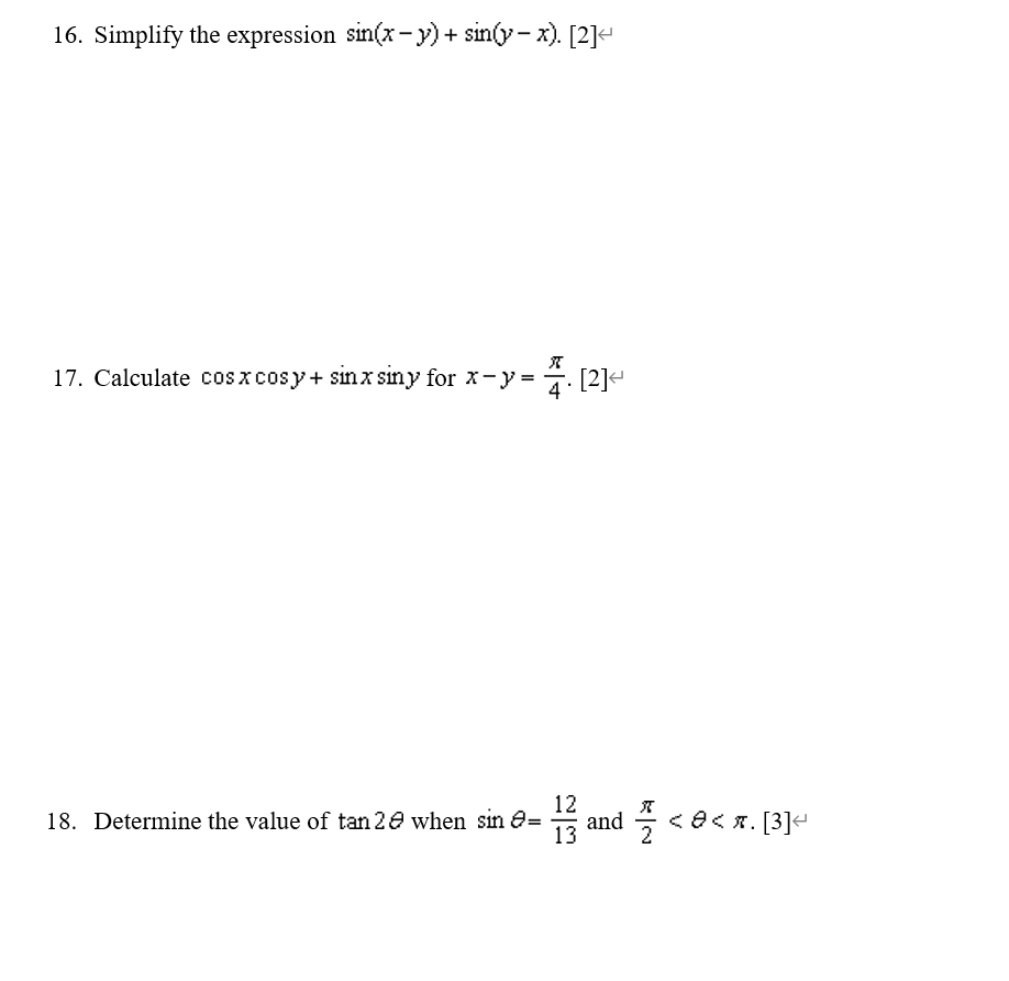 solved-16-simplify-the-expression-sin-x-y-sin-y-x-chegg