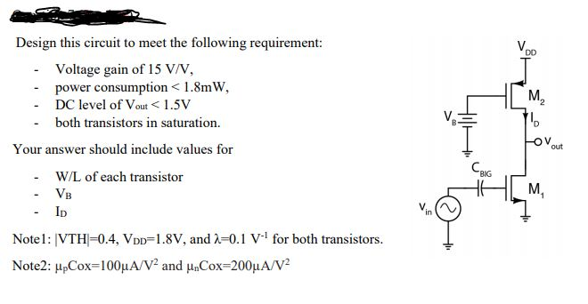 Solved Design This Circuit To Meet The Following | Chegg.com