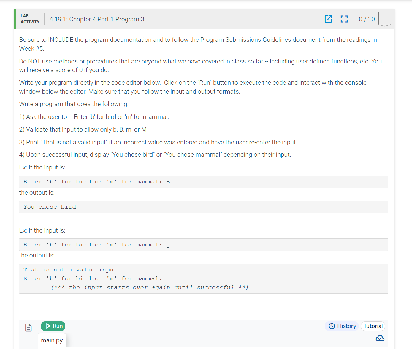 Solved in python: Be sure to INCLUDE the program | Chegg.com