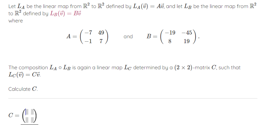 Solved Let La be the linear map from R2 to R2 defined by | Chegg.com