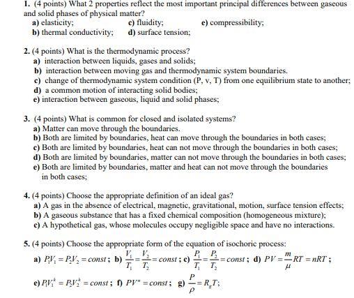 Gas Properties Definitions