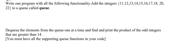 Solved Write one program with all the following | Chegg.com