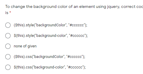 Solved To Change The Background Color Of An Element Using | Chegg.com