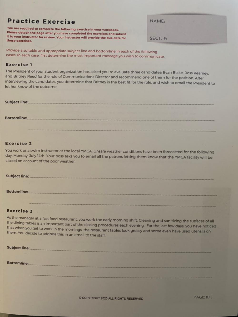Solved NAME: Practice Exercise You are required to complete | Chegg.com
