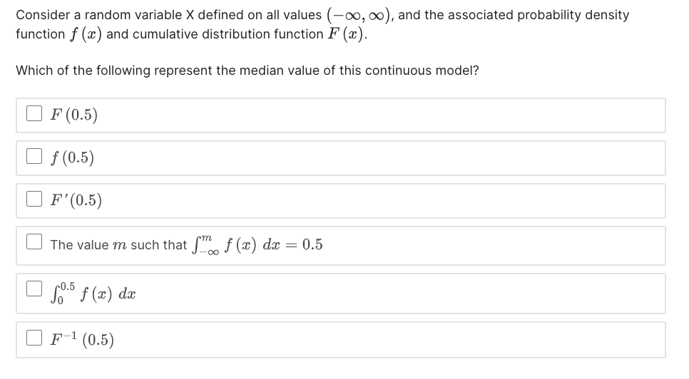 Solved Consider a random variable X defined on all values | Chegg.com