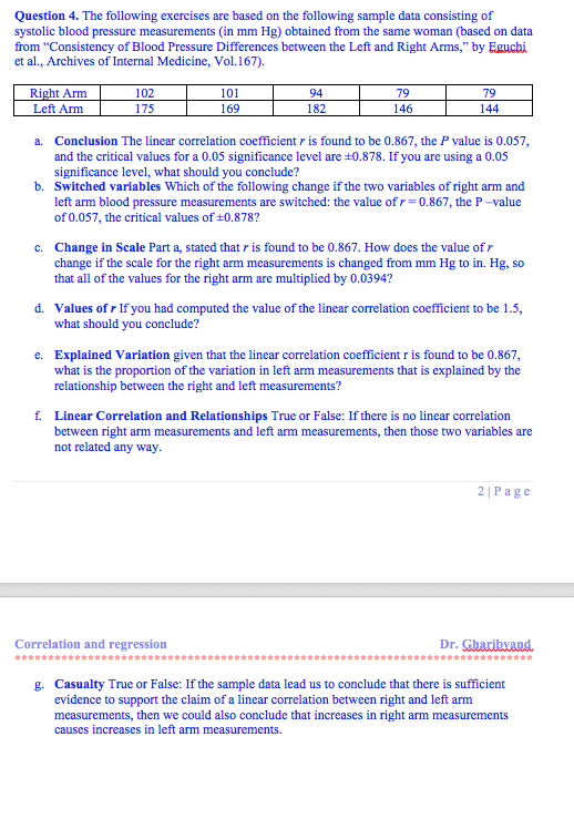 Solved Question 4. The following exercises are based on the | Chegg.com