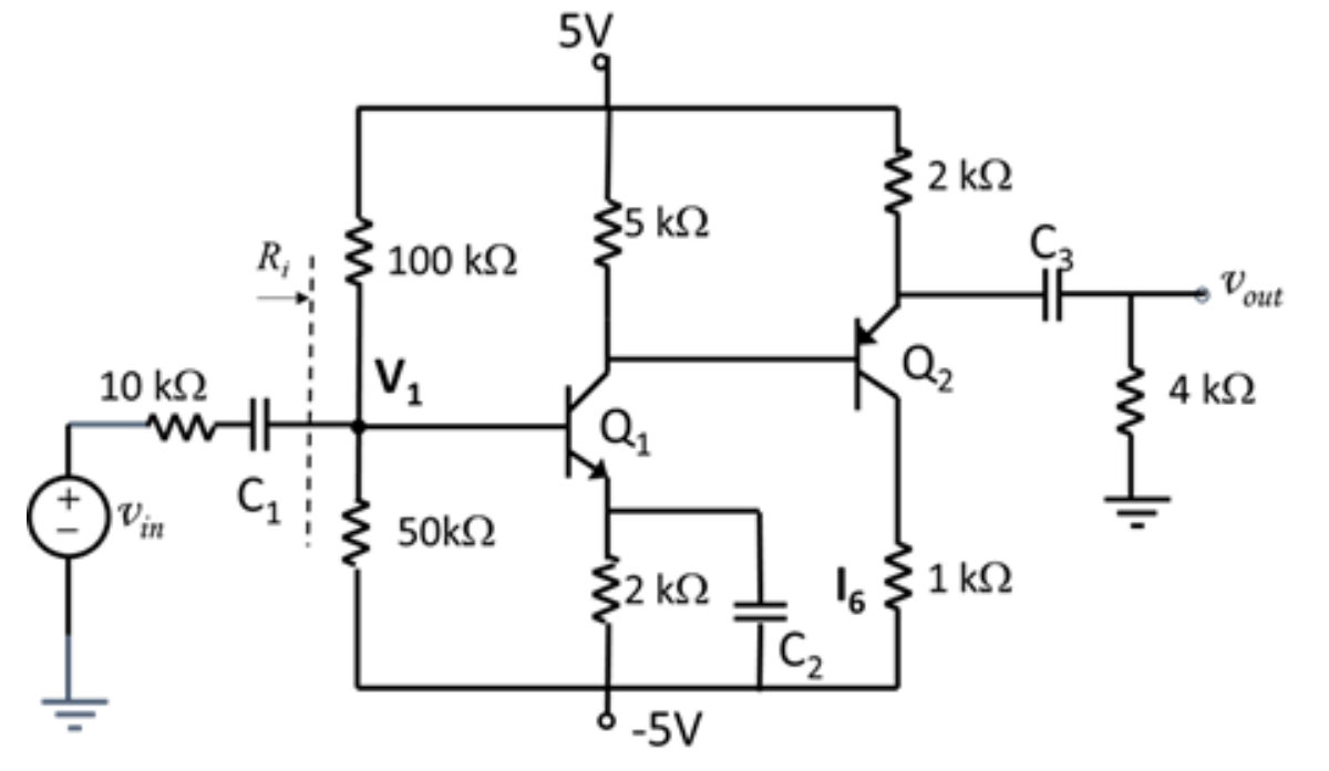 The Amplifier Of The Following Figure Consists Of Two | Chegg.com