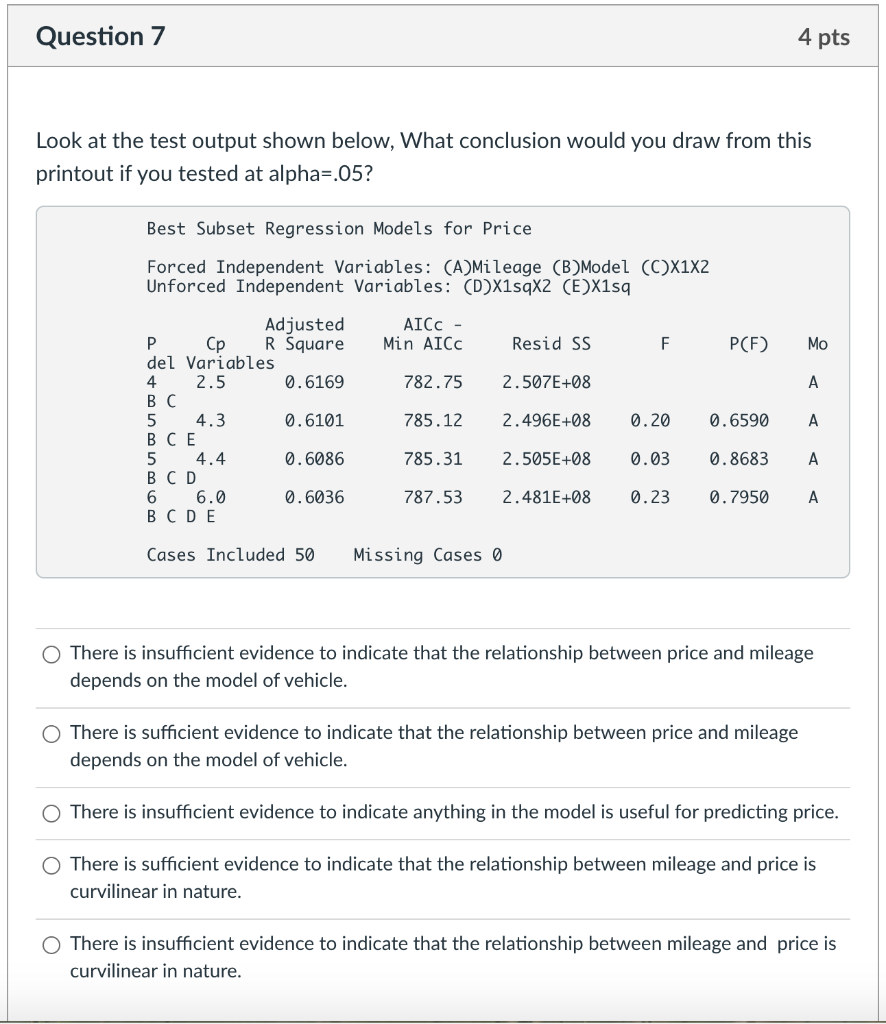 Solved Question 6 4 pts Look at the test output shown below, | Chegg.com