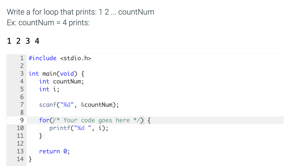 Solved Write a for loop that prints: 16 16  countNum Ex:  Chegg.com