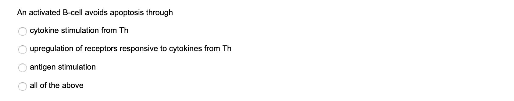 Solved An Activated B-cell Avoids Apoptosis Through Cytokine | Chegg.com