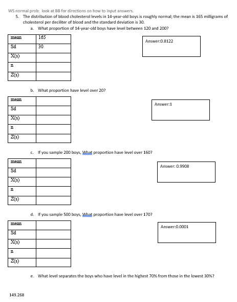Solved WS normal probc look at 88 for directions an how to | Chegg.com