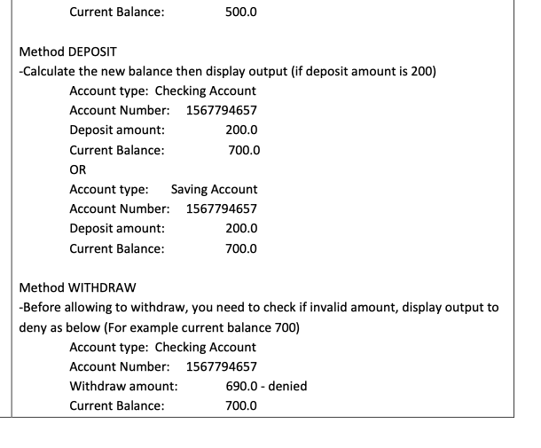 Solved class SavingAccount_yourLastName has account number