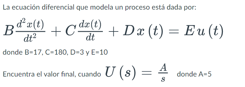 Solved The differential equation that models a process is | Chegg.com