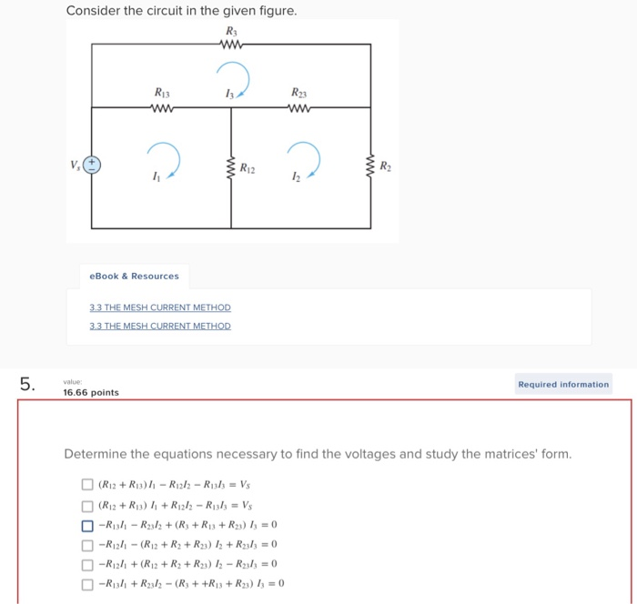 Solved Consider the circuit in the given figure. Rs R13 13 Chegg