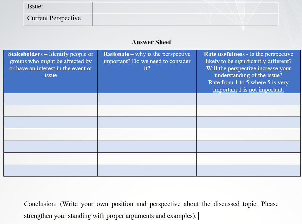 Solved please solve the tables and write conclusion. thank | Chegg.com