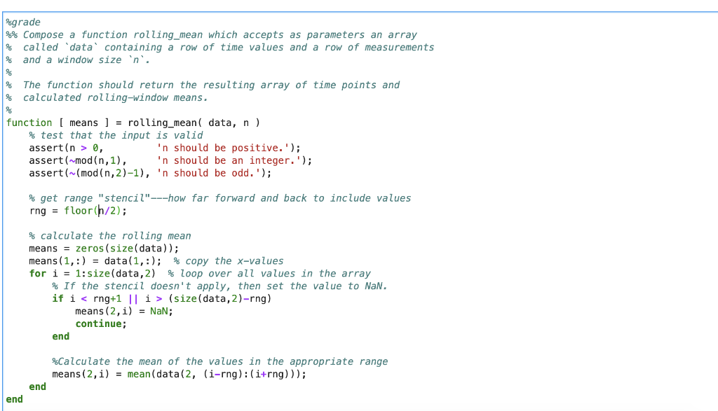 Compose a function rolling std which accepts as Chegg