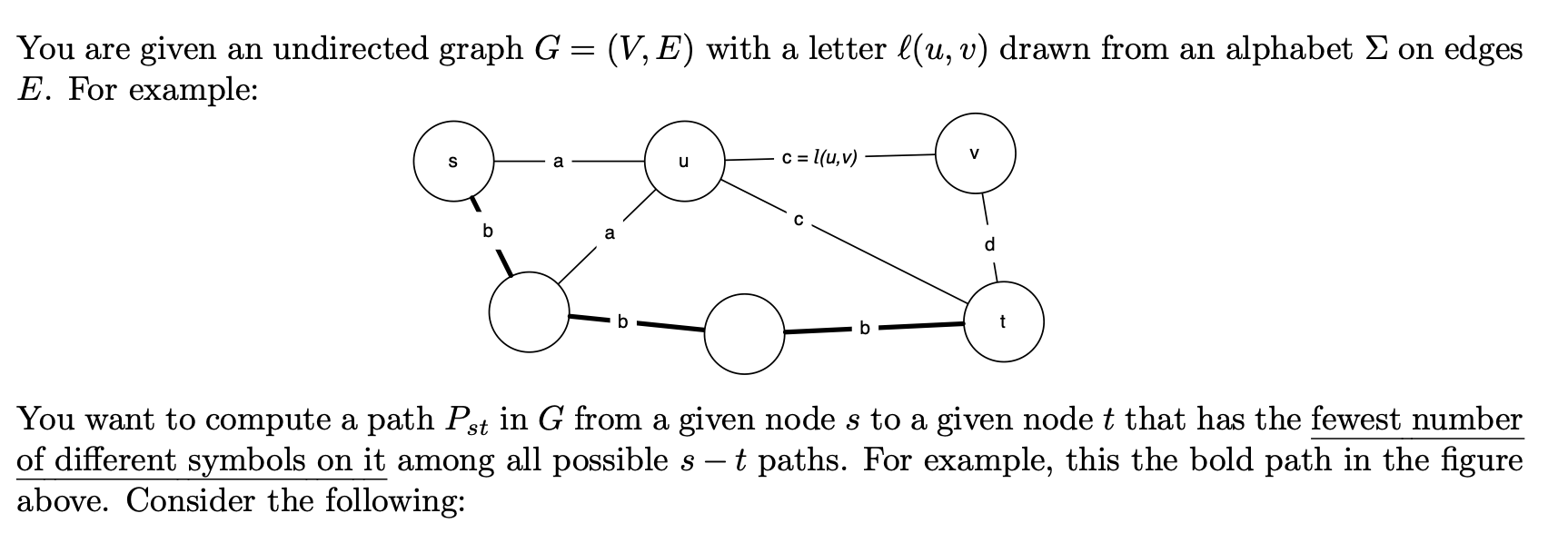 Solved You Are Given An Undirected Graph G V E With Chegg Com