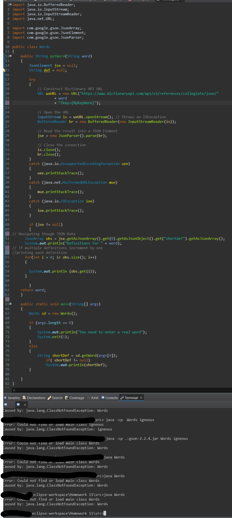 Solved I am having trouble running my java program with an | Chegg.com