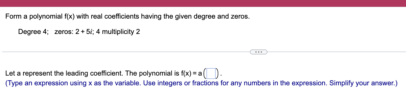 Solved 1. Solve the equation in the complex number | Chegg.com