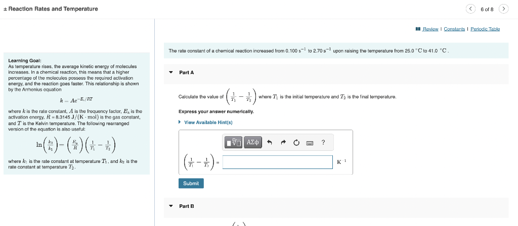 the rate constant of a reaction increases linearly with increase in temperature