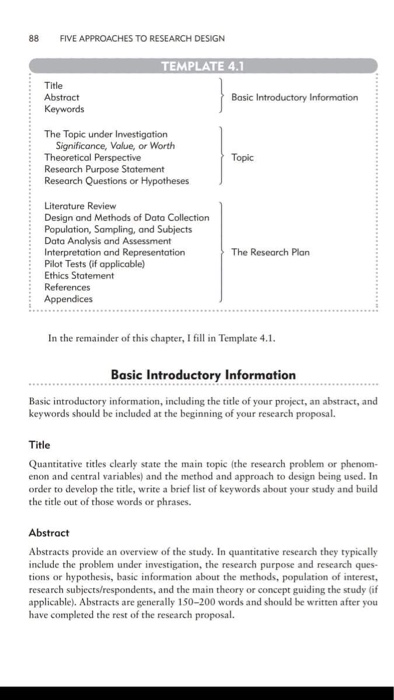 introduction for chapter 4 quantitative research