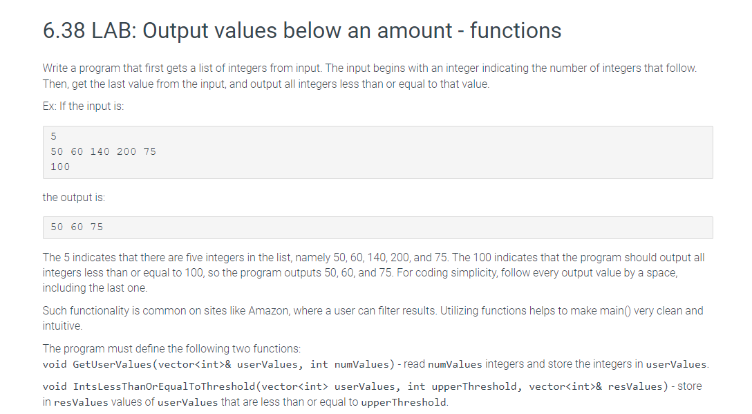 Solved Write a program that first gets a list of integers | Chegg.com