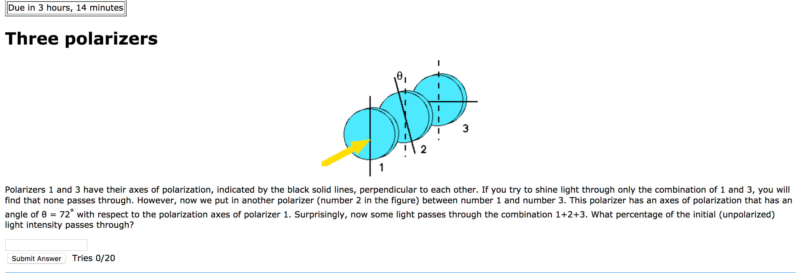 Solved Polarizers 1 and 3 have their axes of polarization, | Chegg.com