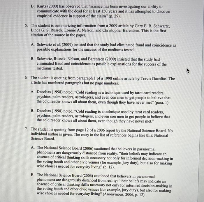 Solved Apa Documentation In Text Citations Metimes The Chegg Com
