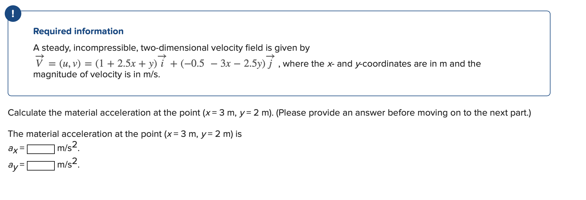 Solved Required Information A Steady Incompressible Two Chegg Com