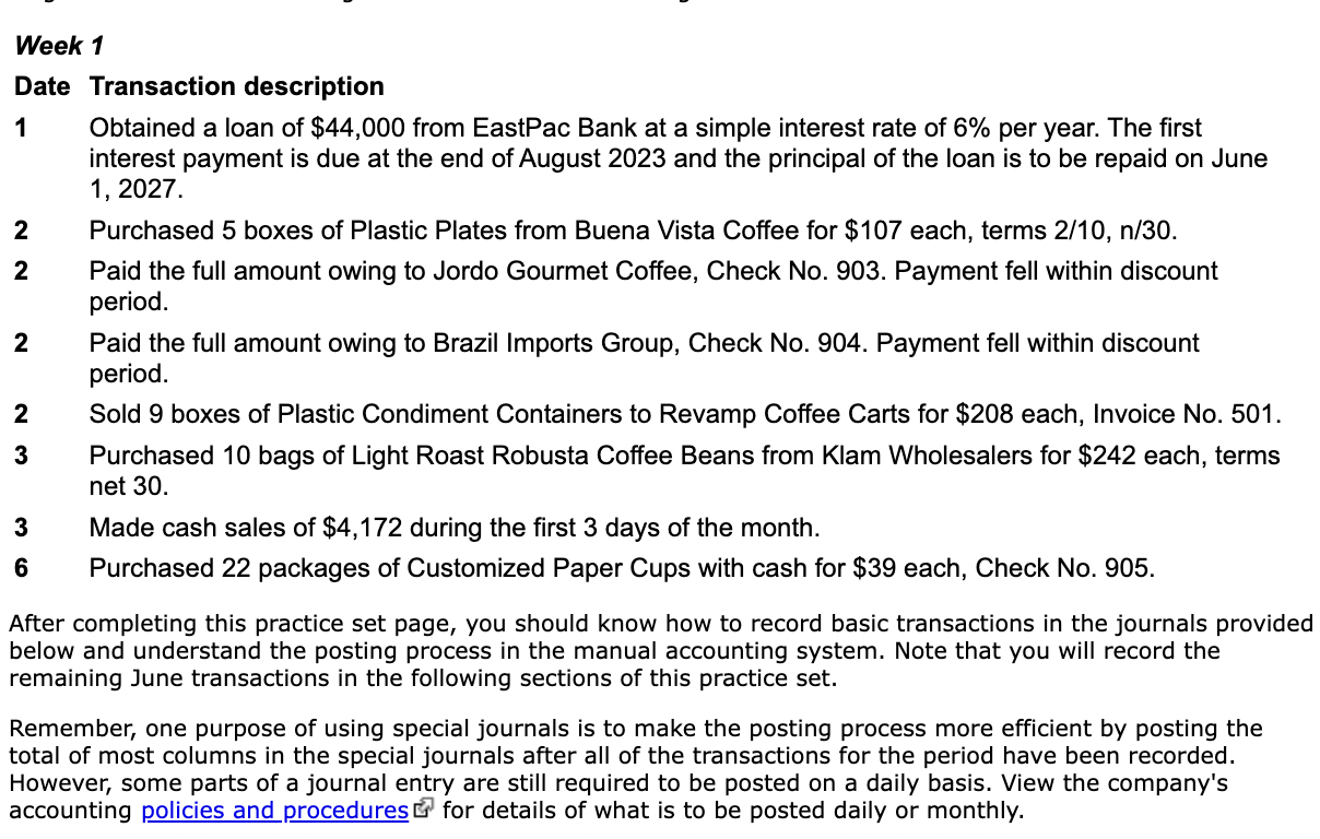 Date Transaction description 1 Obtained a loan of | Chegg.com