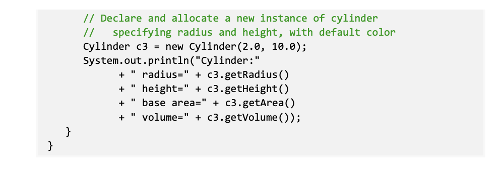 Solved 2. In this exercise, a subclass called Cylinder is | Chegg.com