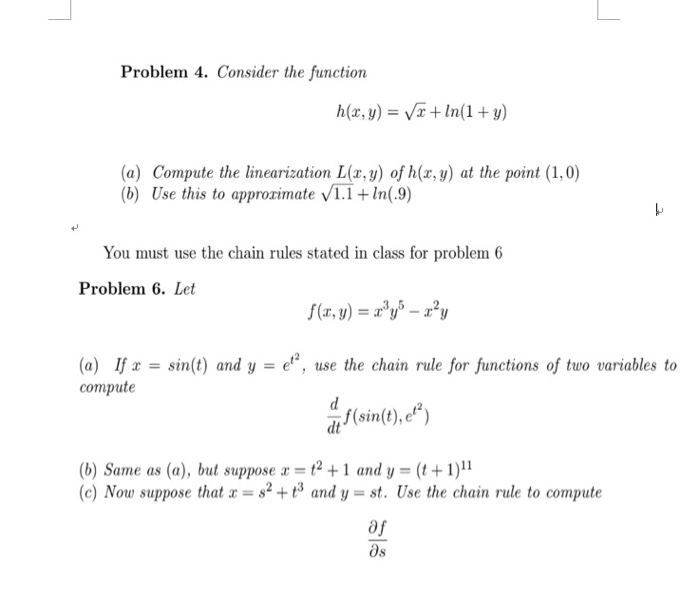 Solved Problem 4. Consider the function (a) Compute the | Chegg.com