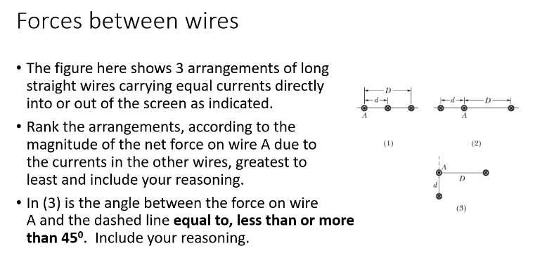 Solved - The figure here shows 3 arrangements of long | Chegg.com
