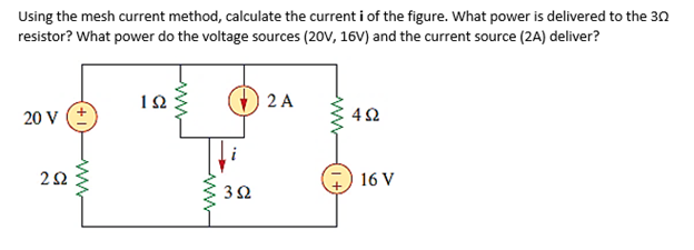 Solved Using the mesh current method, calculate the current | Chegg.com