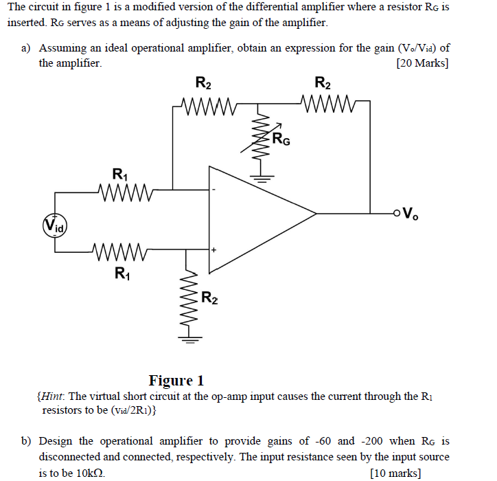 Solved The circuit in figure 1 is a modified version of the | Chegg.com